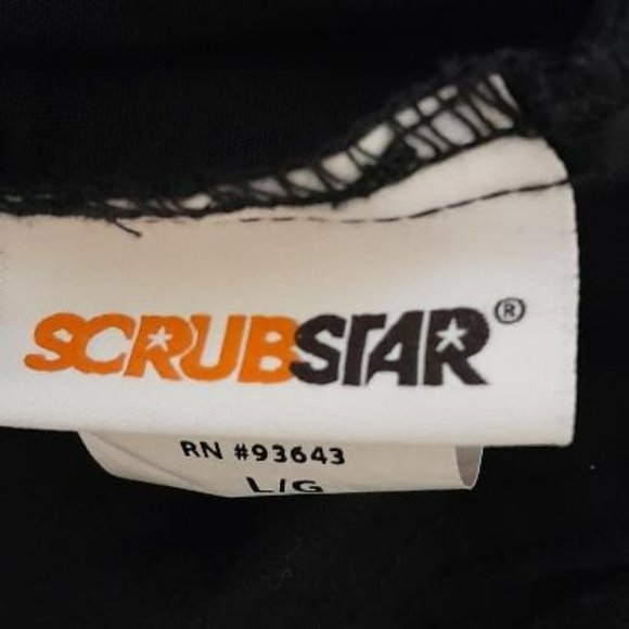 🍒 ScrubStar Black Tie Front Scrub Pant L - Picture 4 of 6
